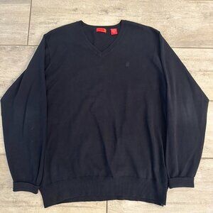 Black plane V neck IZOD sweater Size L Perfect condition